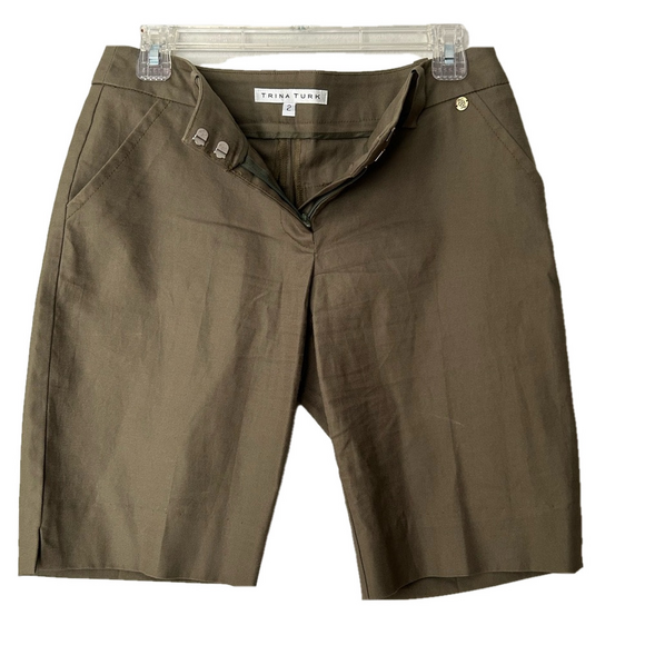 Trina Turk Pants - Trina Turk Women’s Army Green Shorts Size 2